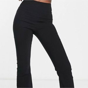 New Look tailored flare pants in black
